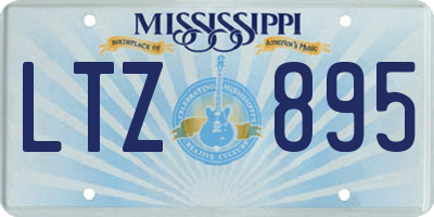 MS license plate LTZ895
