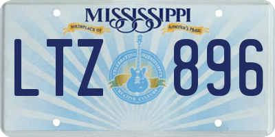 MS license plate LTZ896