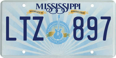 MS license plate LTZ897