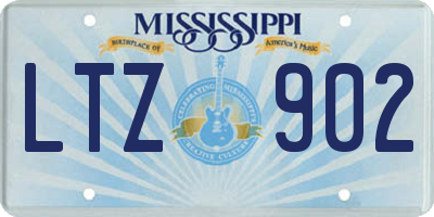 MS license plate LTZ902