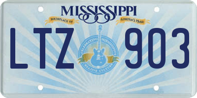 MS license plate LTZ903