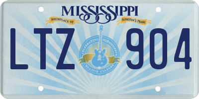 MS license plate LTZ904