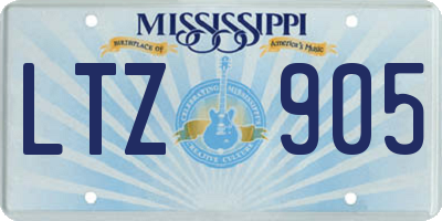 MS license plate LTZ905