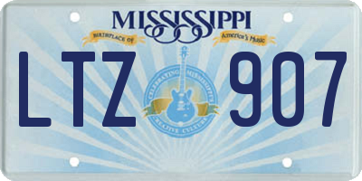 MS license plate LTZ907