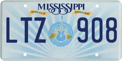 MS license plate LTZ908