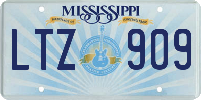 MS license plate LTZ909