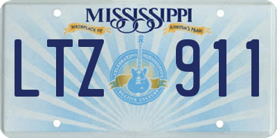 MS license plate LTZ911