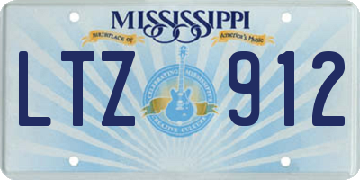 MS license plate LTZ912