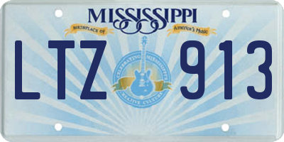 MS license plate LTZ913