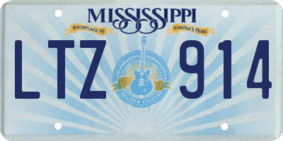 MS license plate LTZ914