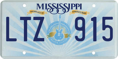 MS license plate LTZ915