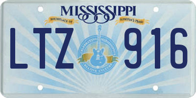MS license plate LTZ916
