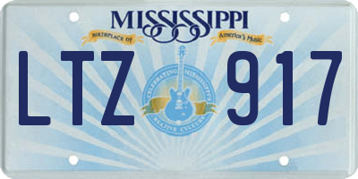 MS license plate LTZ917