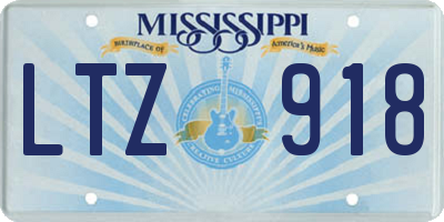 MS license plate LTZ918
