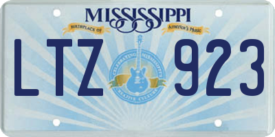 MS license plate LTZ923