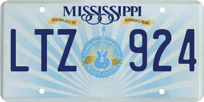 MS license plate LTZ924