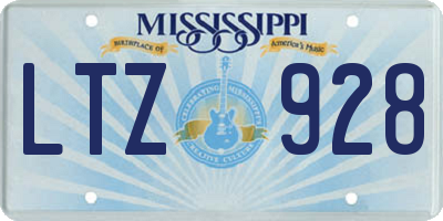 MS license plate LTZ928