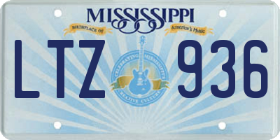 MS license plate LTZ936