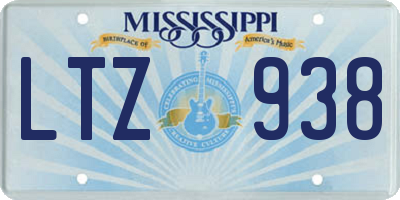 MS license plate LTZ938