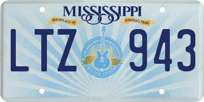 MS license plate LTZ943