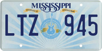 MS license plate LTZ945