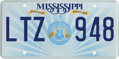 MS license plate LTZ948