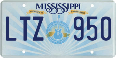 MS license plate LTZ950
