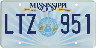 MS license plate LTZ951