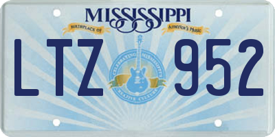 MS license plate LTZ952