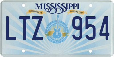 MS license plate LTZ954