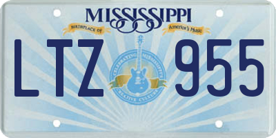 MS license plate LTZ955