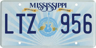 MS license plate LTZ956