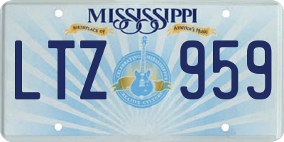 MS license plate LTZ959