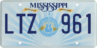 MS license plate LTZ961