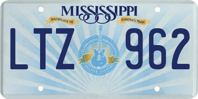 MS license plate LTZ962
