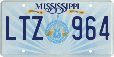 MS license plate LTZ964