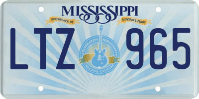 MS license plate LTZ965