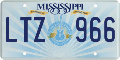 MS license plate LTZ966