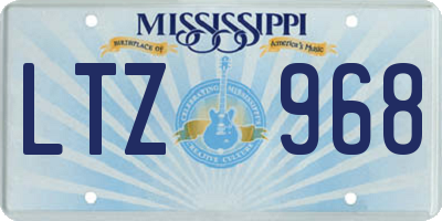 MS license plate LTZ968
