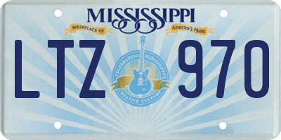 MS license plate LTZ970