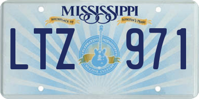 MS license plate LTZ971