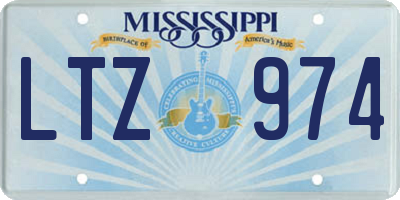 MS license plate LTZ974