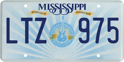 MS license plate LTZ975
