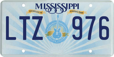MS license plate LTZ976