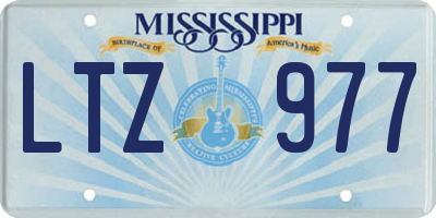 MS license plate LTZ977