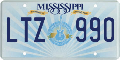 MS license plate LTZ990