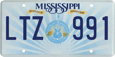 MS license plate LTZ991