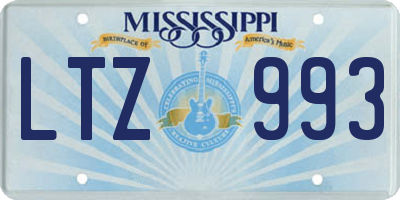 MS license plate LTZ993