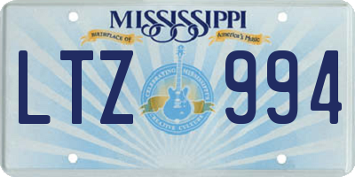 MS license plate LTZ994