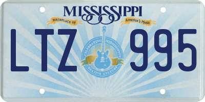 MS license plate LTZ995